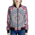 Pastel Mandala Bohemian Pattern Print Women's Bomber Jacket