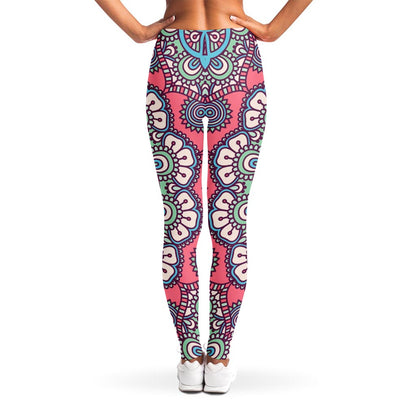 Pastel Mandala Bohemian Pattern Print Women's Leggings