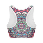 Pastel Mandala Bohemian Pattern Print Women's Sports Bra
