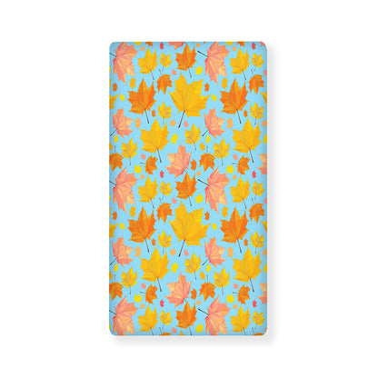 Pastel Maple Leaves Pattern Print Baby Crib Sheet