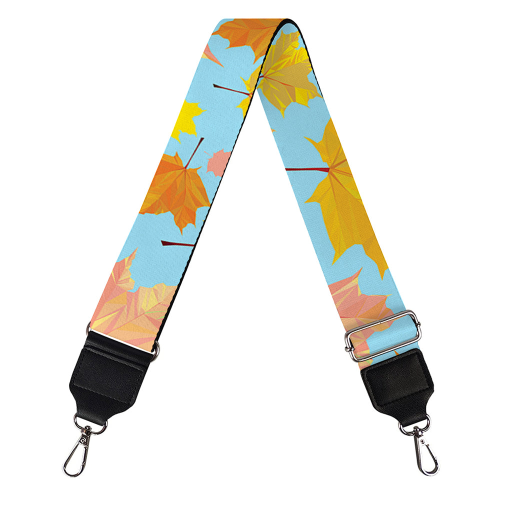 Pastel Maple Leaves Pattern Print Bag Strap