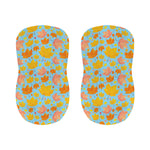 Pastel Maple Leaves Pattern Print Bar Stool Covers