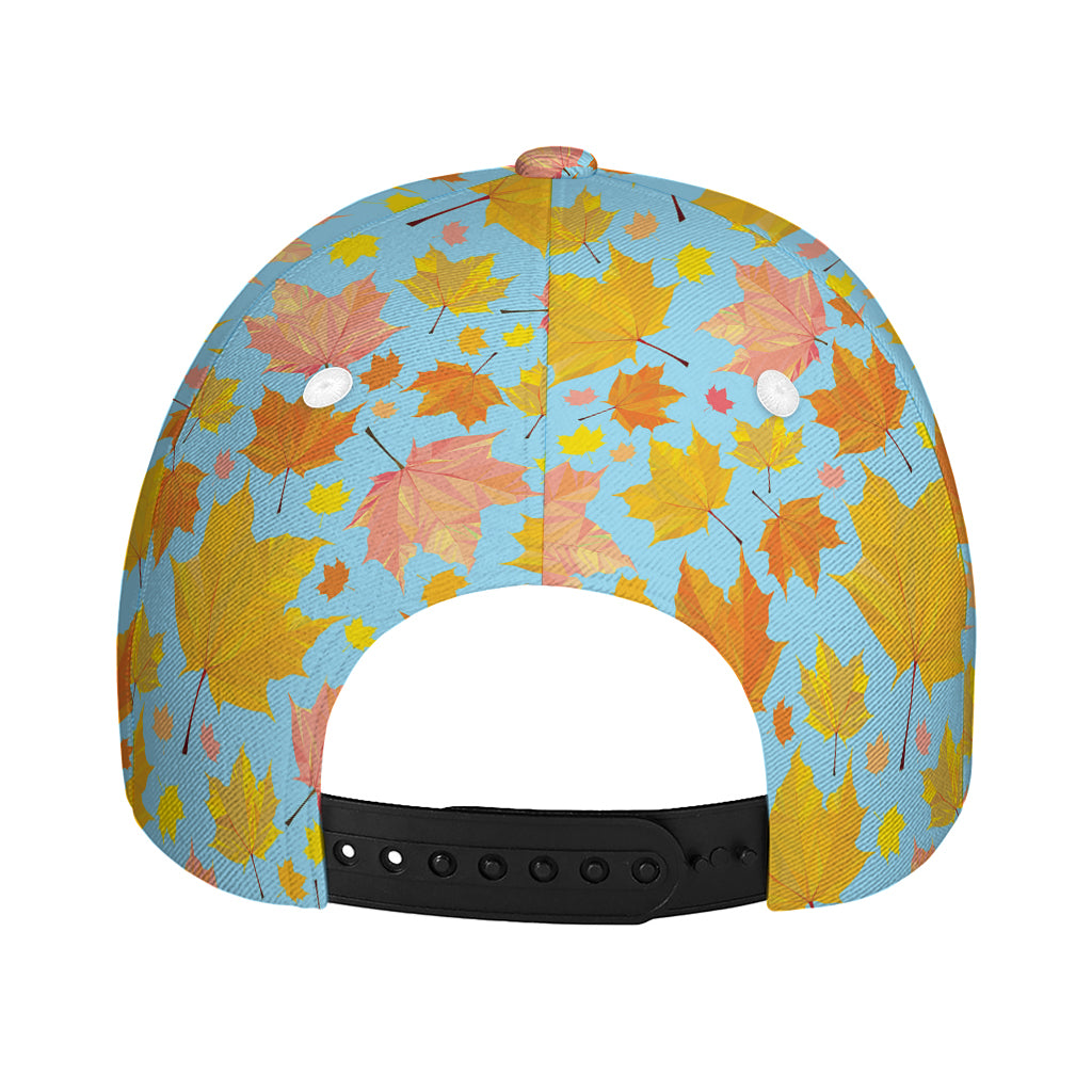 Pastel Maple Leaves Pattern Print Baseball Cap