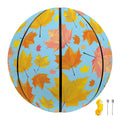 Pastel Maple Leaves Pattern Print Basketball