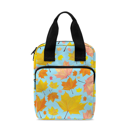 Pastel Maple Leaves Pattern Print Bible Tote Bag
