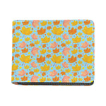 Pastel Maple Leaves Pattern Print Bifold Wallet