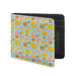 Pastel Maple Leaves Pattern Print Bifold Wallet