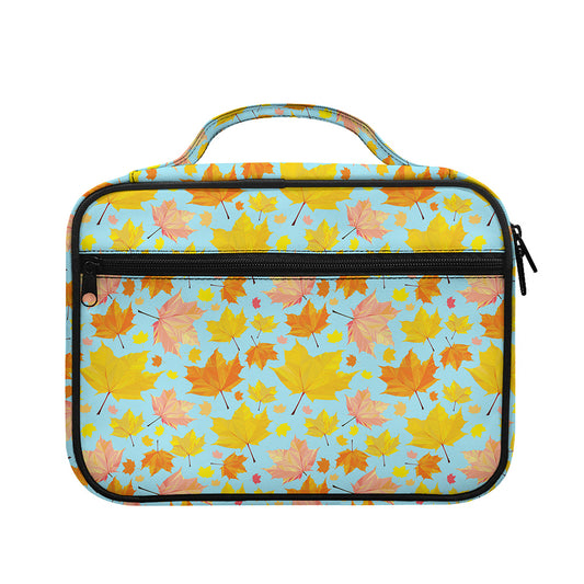 Pastel Maple Leaves Pattern Print Briefcase Bible Bag