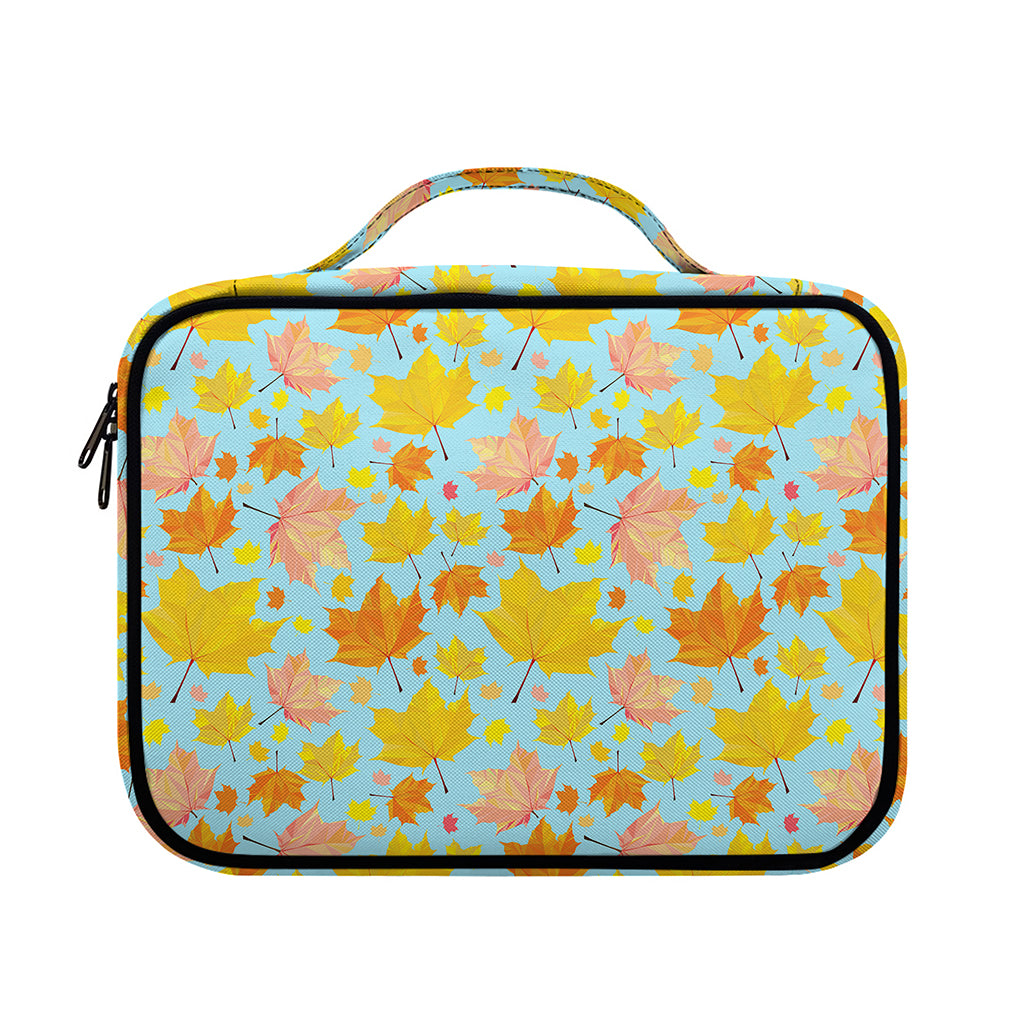 Pastel Maple Leaves Pattern Print Briefcase Bible Bag