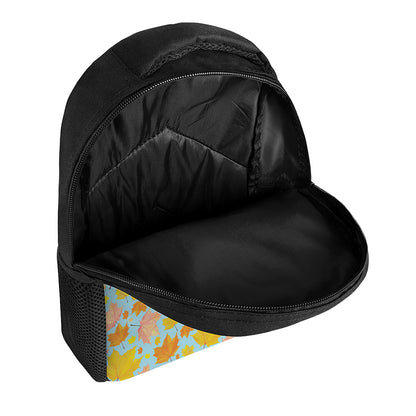 Pastel Maple Leaves Pattern Print Casual Backpack