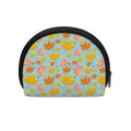 Pastel Maple Leaves Pattern Print Coin Purse
