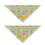 Pastel Maple Leaves Pattern Print Dog Bandana