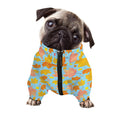 Pastel Maple Leaves Pattern Print Dog Zip Up Jacket
