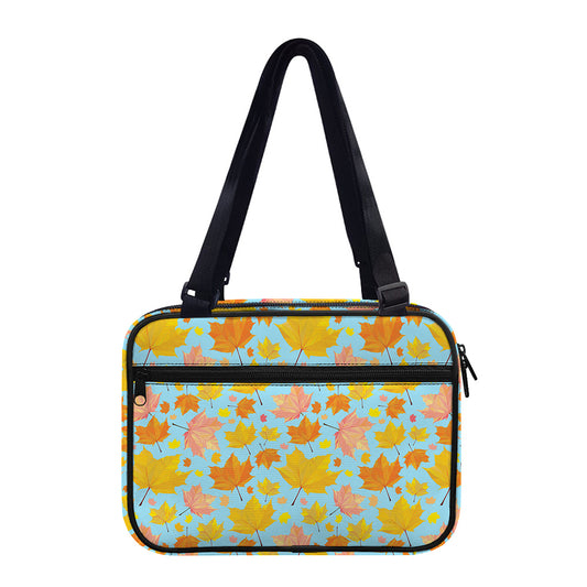 Pastel Maple Leaves Pattern Print Double Strap Bible Bag
