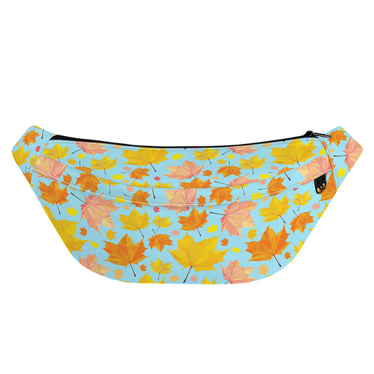 Pastel Maple Leaves Pattern Print Fanny Pack