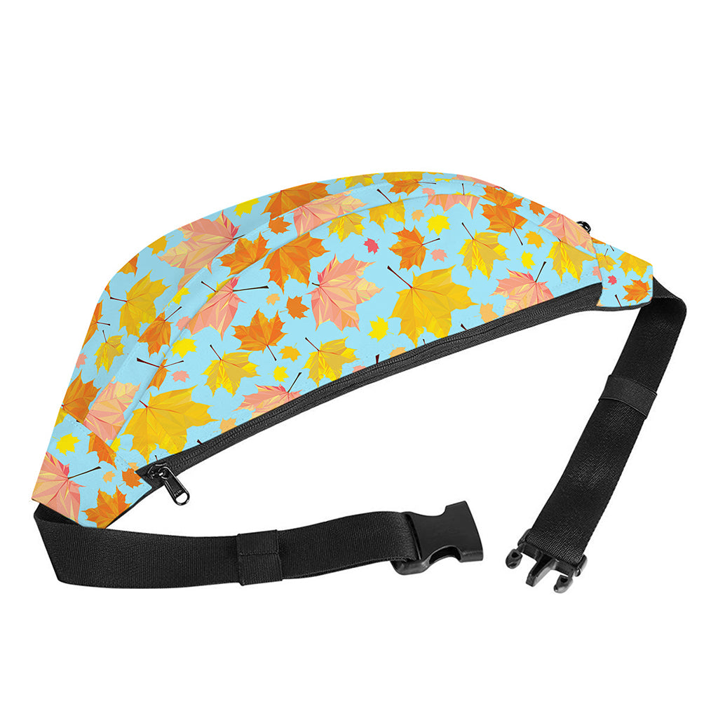 Pastel Maple Leaves Pattern Print Fanny Pack
