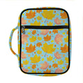Pastel Maple Leaves Pattern Print Front Pocket Bible Bag