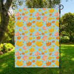 Pastel Maple Leaves Pattern Print Garden Flag