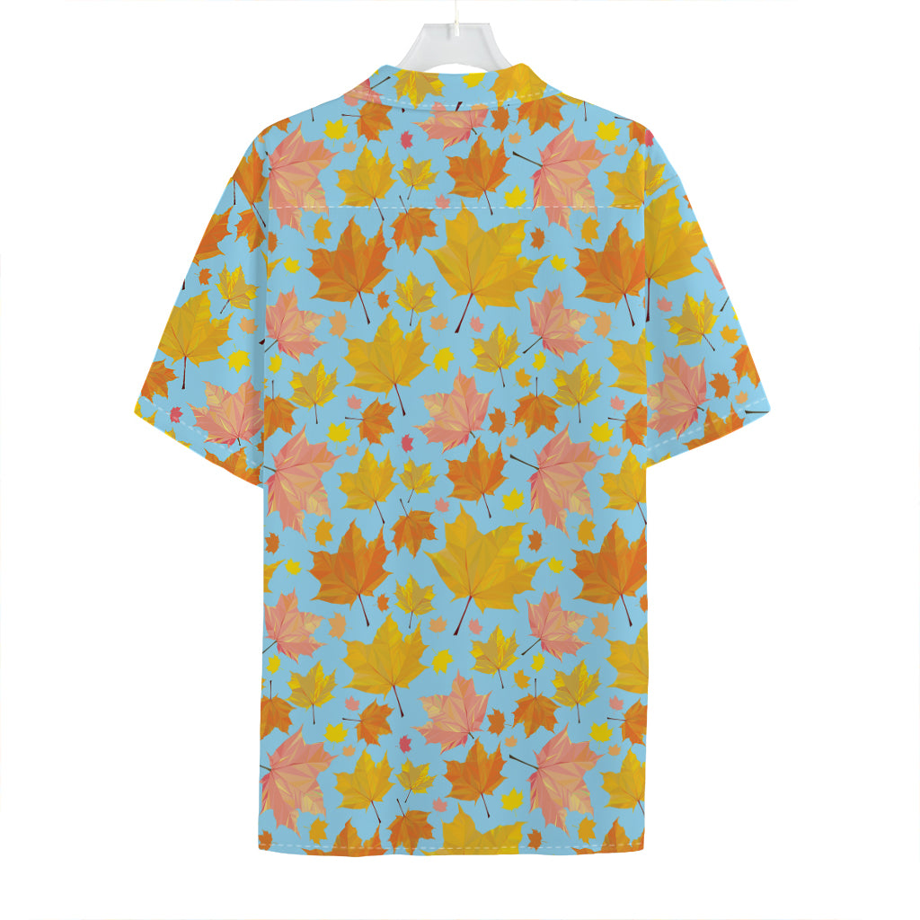 Pastel Maple Leaves Pattern Print Hawaiian Shirt