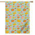 Pastel Maple Leaves Pattern Print House Flag