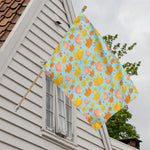Pastel Maple Leaves Pattern Print House Flag