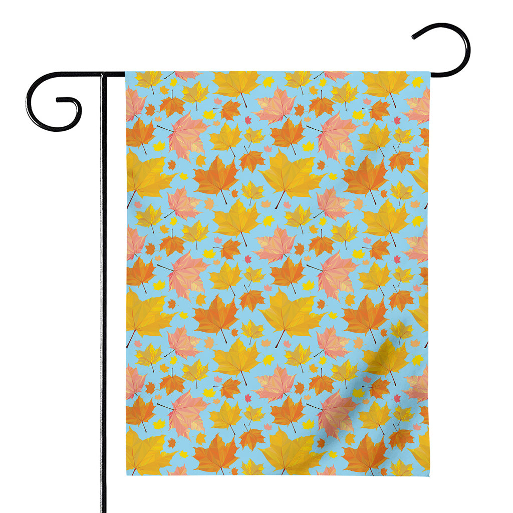 Pastel Maple Leaves Pattern Print House Flag