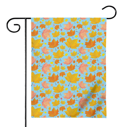 Pastel Maple Leaves Pattern Print House Flag