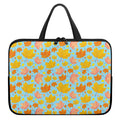 Pastel Maple Leaves Pattern Print Laptop Sleeve With Handle
