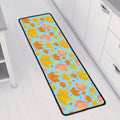 Pastel Maple Leaves Pattern Print Long Kitchen Mat