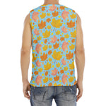 Pastel Maple Leaves Pattern Print Men's Fitness Tank Top