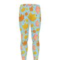 Pastel Maple Leaves Pattern Print Men's Leggings