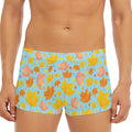 Pastel Maple Leaves Pattern Print Men's Short Boxer Briefs