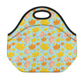 Pastel Maple Leaves Pattern Print Neoprene Lunch Bag