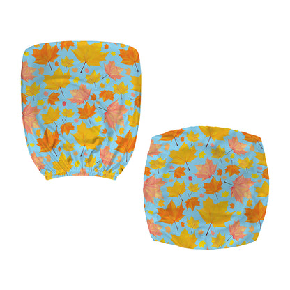 Pastel Maple Leaves Pattern Print Office Chair Cover