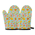 Pastel Maple Leaves Pattern Print Oven Mitts