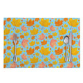 Pastel Maple Leaves Pattern Print Placemat