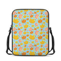Pastel Maple Leaves Pattern Print Rectangular Crossbody Bag
