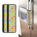 Pastel Maple Leaves Pattern Print Refrigerator Handle Covers