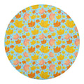 Pastel Maple Leaves Pattern Print Round Blanket