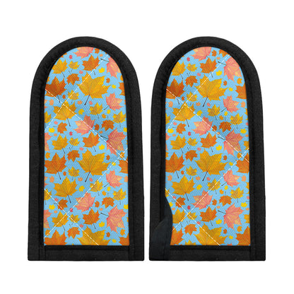Pastel Maple Leaves Pattern Print Skillet Handle Cover