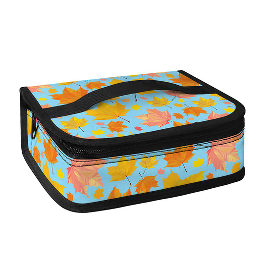 Pastel Maple Leaves Pattern Print Small Lunch Bag