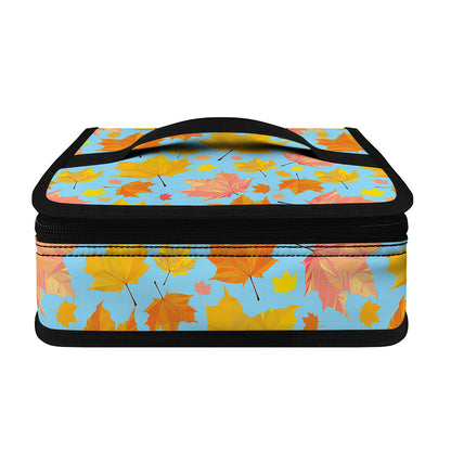 Pastel Maple Leaves Pattern Print Small Lunch Bag