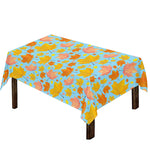 Pastel Maple Leaves Pattern Print Tablecloth