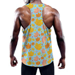 Pastel Maple Leaves Pattern Print Training Tank Top