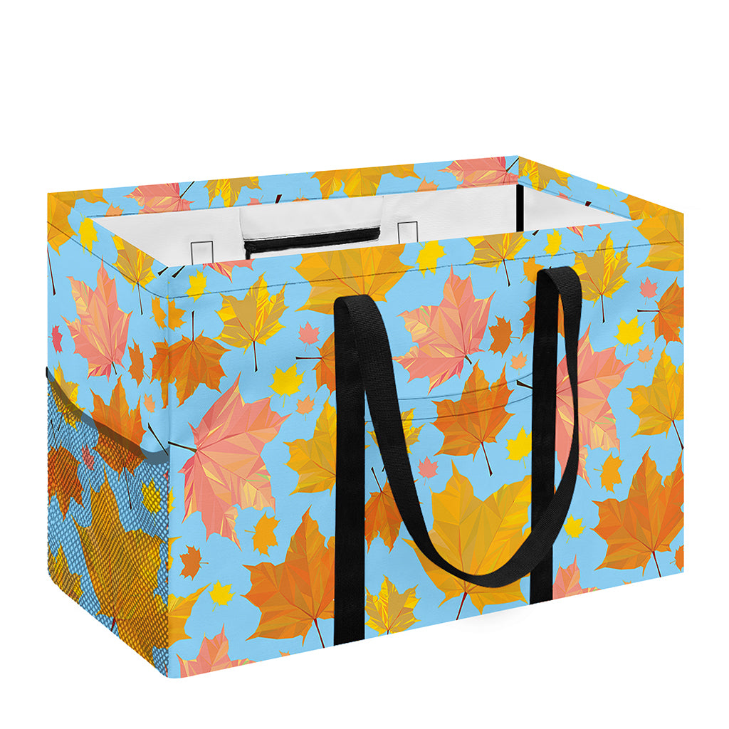 Pastel Maple Leaves Pattern Print Utility Tote Bag