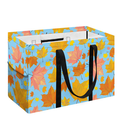 Pastel Maple Leaves Pattern Print Utility Tote Bag