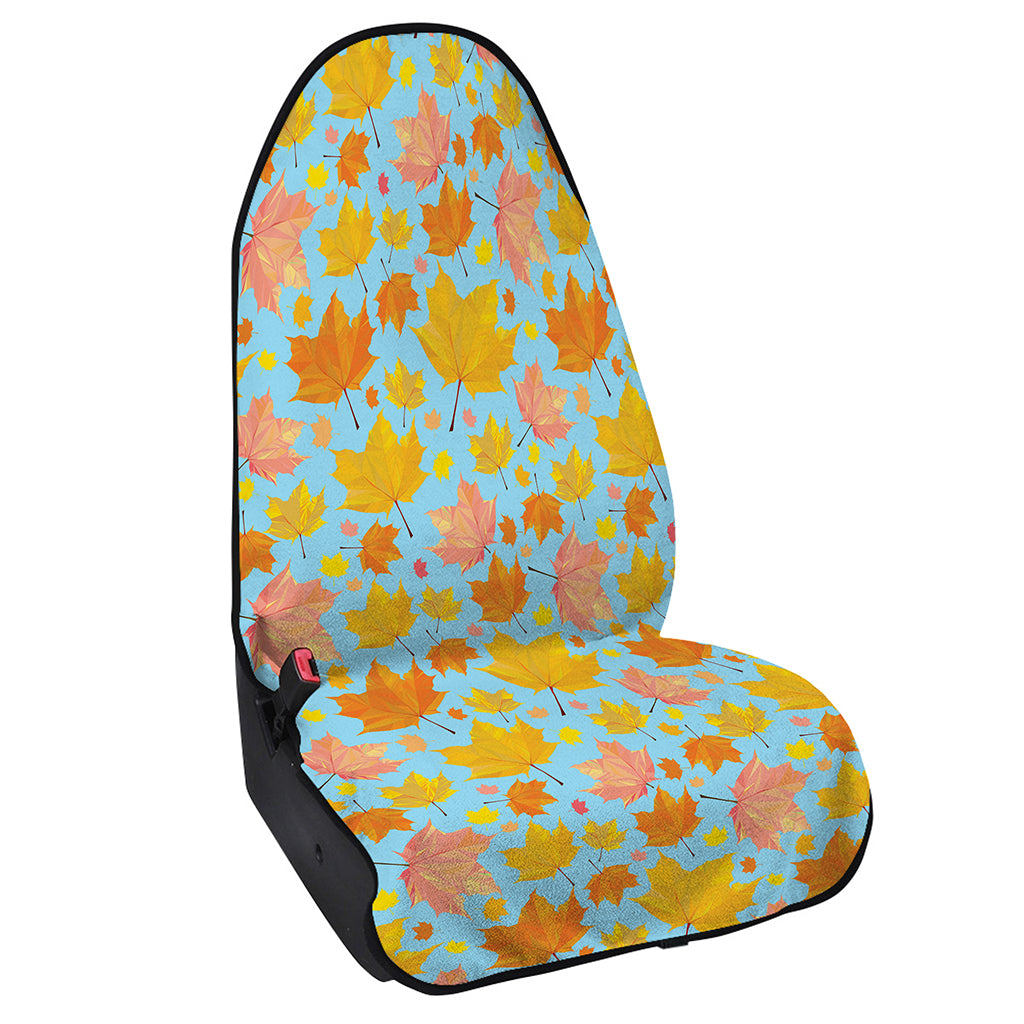 Pastel Maple Leaves Pattern Print Waterproof Car Seat Cover