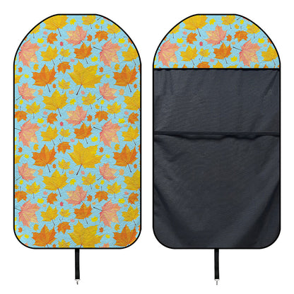 Pastel Maple Leaves Pattern Print Waterproof Car Seat Cover