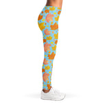 Pastel Maple Leaves Pattern Print Women's Leggings