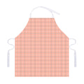 Pastel Orange Tattersall Pattern Print Adjustable Apron